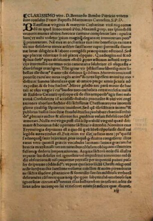 Parthenice Catharinaria Fratris Baptistae Mantuani: ab Asensio familiariter exposita