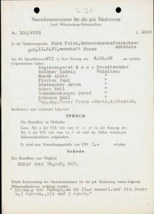 Kurz, Fritz