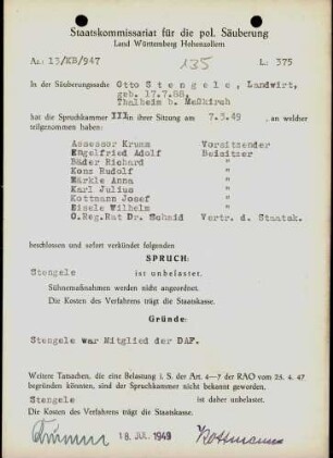 Stengele, Otto