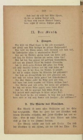 IX. Der Mensch