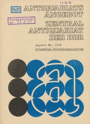 Nr. 1578: Allgemeine Naturwissenschaften