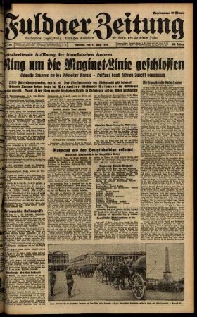 Ausgabe vom Montag, den 17. Juni 1940.