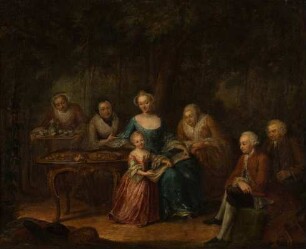 Therbusch, Anna Dorothea: Selbstbildnis mit Familie im Garten