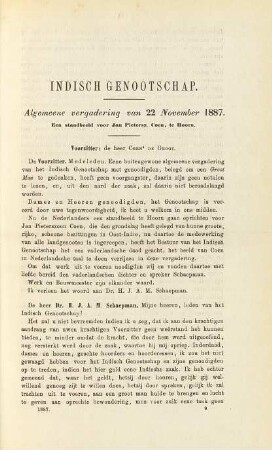 Algemeene vergadering van 22 November 1887