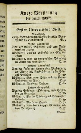 Kurze Vorstellung des ganzen Werks