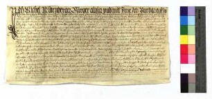 Schuldbrief des Michel Miltenberger und seiner Frau Barbara zu Mergentheim