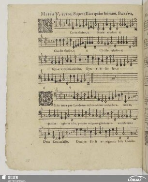 Missa V. 5. voc. super: Ecce quam bonum