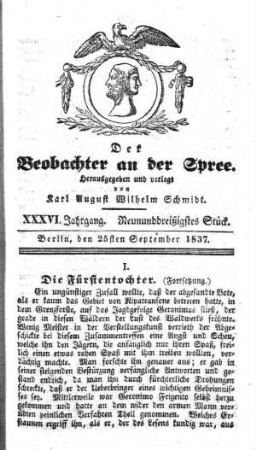 39. Stueck, 25. September 1837