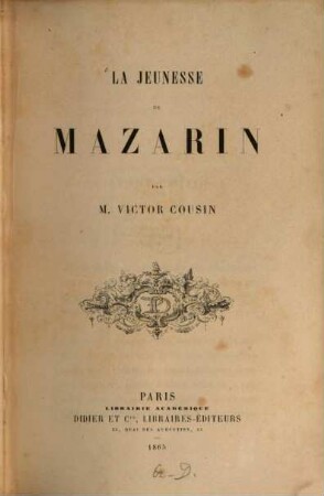 La jeunesse de Mazarin