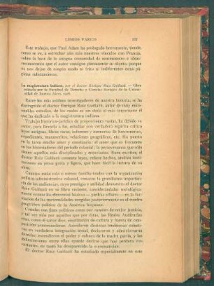 La magistratura indiana, por el doctor Enrique Ruiz Guiñatú