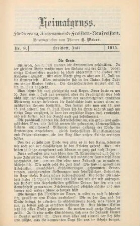 8.1915: Heimatgruß