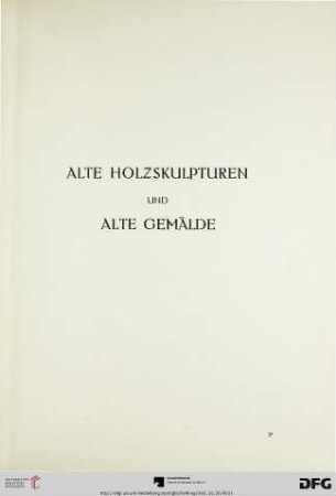 Alte Holzskulpturen und Alte Gemälde (Nr. 156-205)