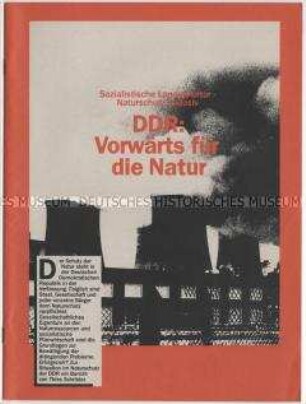 Illustrierter Sonderdruck aus Berlin (West) über den Umwelt- und Naturschutz in der DDR
