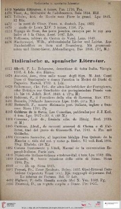Italienische u. spanische Literatur (Nr. 4477 - 4525)