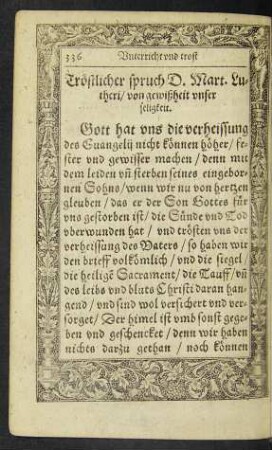 Tröstlicher spruch D. Mart. Lutheri ...