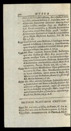Historiae Plantarum Scriptores