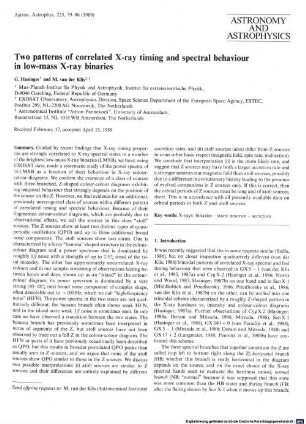 Two patterns of correlated X-ray timing and spectral behaviour in low-mass X-ray binaries