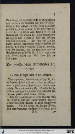 Die gewöhnlichen Krankheiten der Pferde.