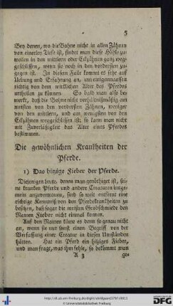 Die gewöhnlichen Krankheiten der Pferde.