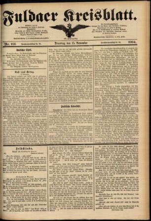 Ausgabe vom Dienstag, den 15. November 1904.