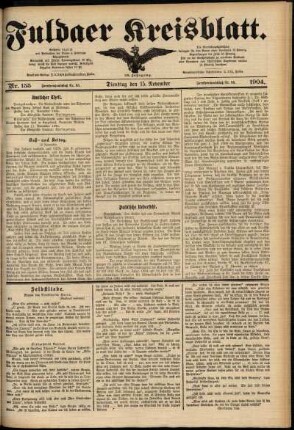 Ausgabe vom Dienstag, den 15. November 1904.