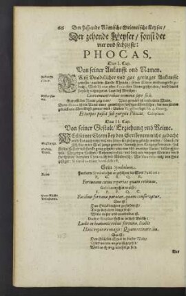 Der zehende Keyser/ sonst der vier und sechzigste: Phocas.