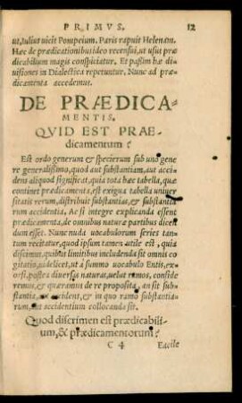 De Praedicamentis.