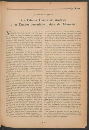 Los Estados Unidos de América y los Estados demasiado unidos de Alemania