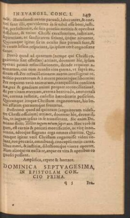 Dominica Septuagesima ...