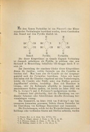 Beiträge zur Kenntniss der Pyrimidine