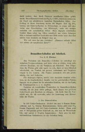 Bromsilber-Collodion mit Schellack