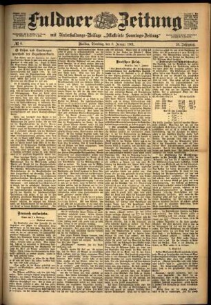 Ausgabe vom Dienstag, den 08. Januar 1901.