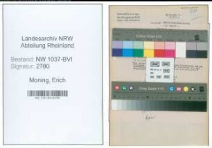 Entnazifizierung Erich Moning , geb. 11.11.1902 (Kreisdirektor)