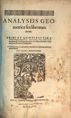 Analyseis geometricae sex librorum Euclidis