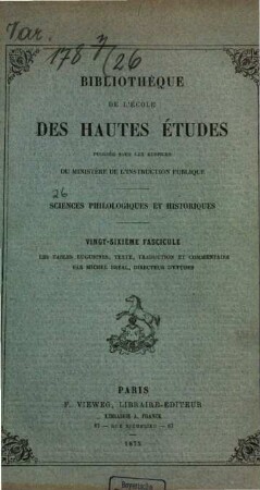 Les tables eugubines : Texte, trad. et commentaire avec une grammaire et une introd. historique