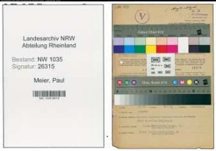 Entnazifizierung Paul Meier , geb. 17.01.1921 ()