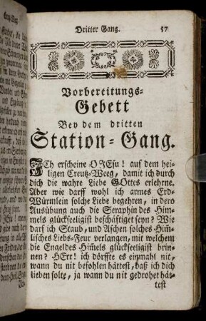 Vorbereitungs-Gebett Bey dem dritten Station-Gang.