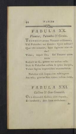 Fabula XX. - XXXI.