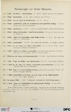 Radierungen von Anton Waterloo (Nr. 2227-2243)