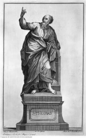 Le statue de' dodici apostoli esistenti nella Basilica Lateranense scolpite da celebri autori, San Giovanni in Laterano, der heilige Thomas