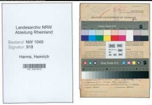 Entnazifizierung Heinrich Harms , geb. 05.02.1908 (Arzt)
