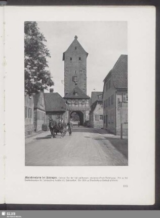 Mainbernheim bei Kitzingen. Unteres Tor der fast vollkommen erhaltenen Stadt-Befestigung