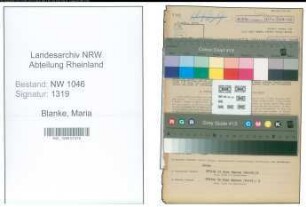 Entnazifizierung Maria Blanke , geb. 09.04.1896 (Lehrerin)
