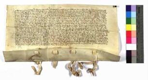 Else Vetzerin, Witwe des Kunz Truchsess von Stetten, und Wilhelm Truchsess genannt von Stetten, deren Sohn, haben an Herrn Johann von Venningen, Komtur des Deutschen Ordens zu Kapfenburg, alle ihre Güter, Rechte und Einkünfte zu Michelfeld auf dem Härtsfeld gelegen um 115 fl verkauft. B.: 1) Wilhelm Truchsess von Stetten der Ältere, 2) Wolf Truchsess von Stetten