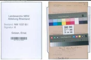 Entnazifizierung Ernst Gotzen , geb. 00.00.0000 ()