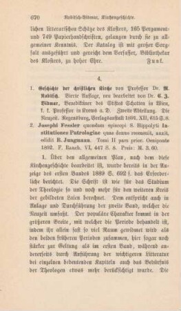 670-674 [Rezension] Robitsch, Mathias, Geschichte der christlichen Kirche