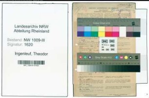 Entnazifizierung Theodor Ingenleuf , geb. 26.04.1914 (Verw.Angestellter)