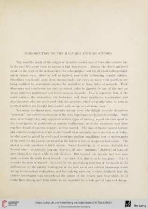 Introduction to the Harvard African Studies