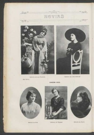 Novias - [Fotografias] : [Retrato fotográfico de] Señorita Alvarez Reynolds, Señorita Ana Eva Newbery, Señorita de Soto, Señorita de Vázquez, Señorita de Berro