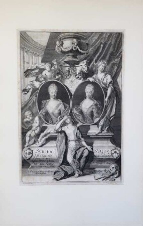 Grafik "Sub Hoc Marmore Requiescunt...." (Grabmal Agnes Eleonore Herold)